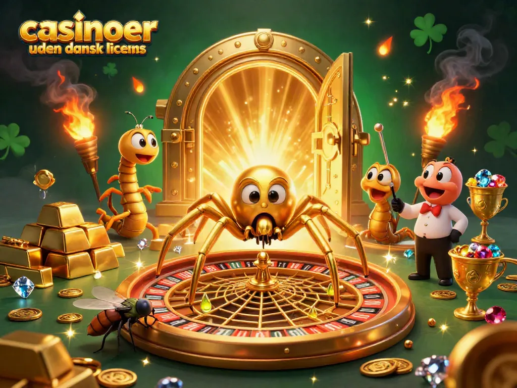 Place bets at casinoer uden dansk licens with a thrilling 3D roulette wheel scene.