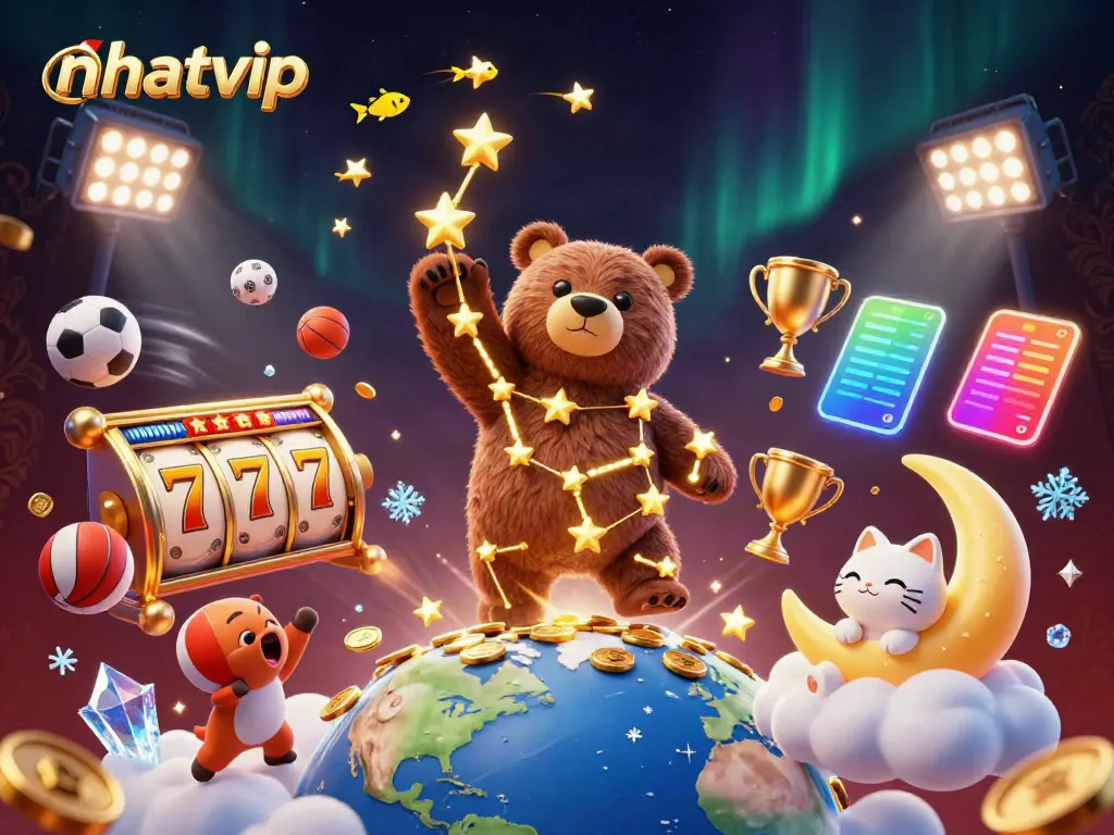 Engage in exciting gameplay at nhatvip with constellation-themed cash prizes and vibrant visuals.