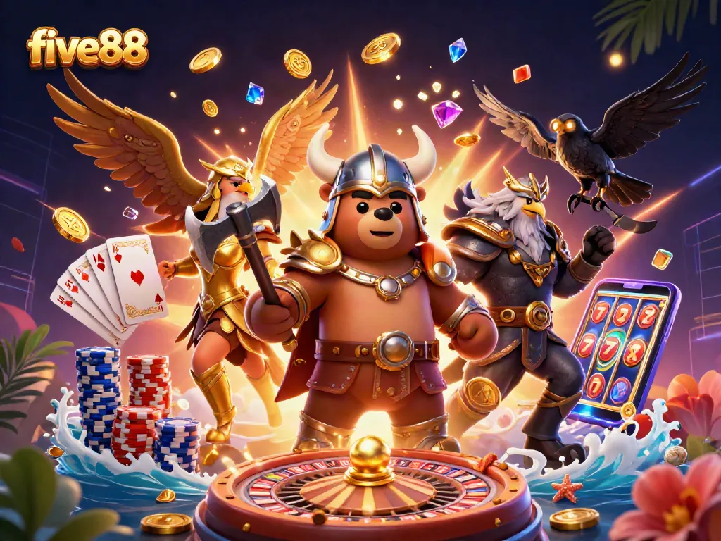 Experience the thrill of winning at five88 with exhilarating casino games and vibrant visuals.