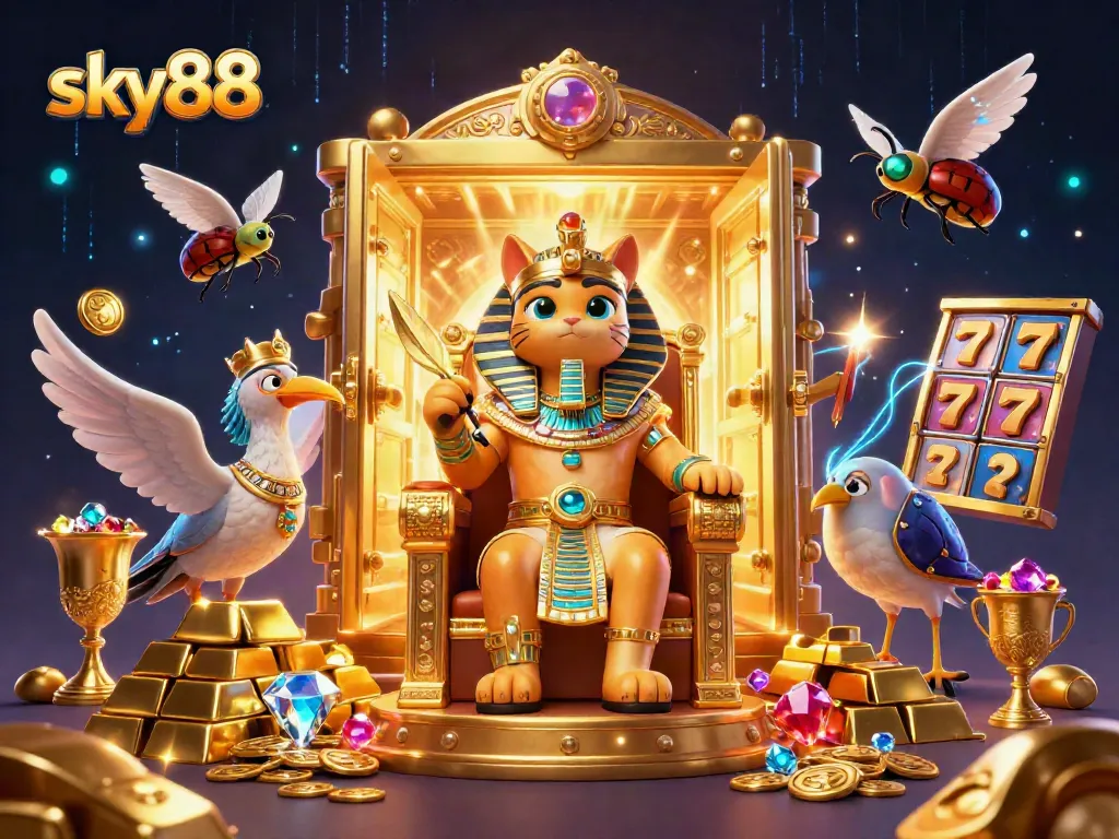 Experience thrilling games at sky88 with Egyptian-themed characters and dazzling treasures.