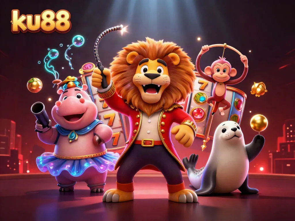 Experience thrilling slots at ku88 with vibrant characters and rich casino elements in action.